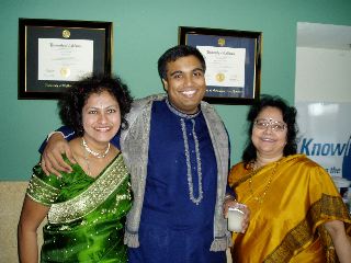 Smruti, Rohit and Mom