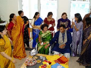 With Rohit's Mom and Smruti's Mom (Aai)